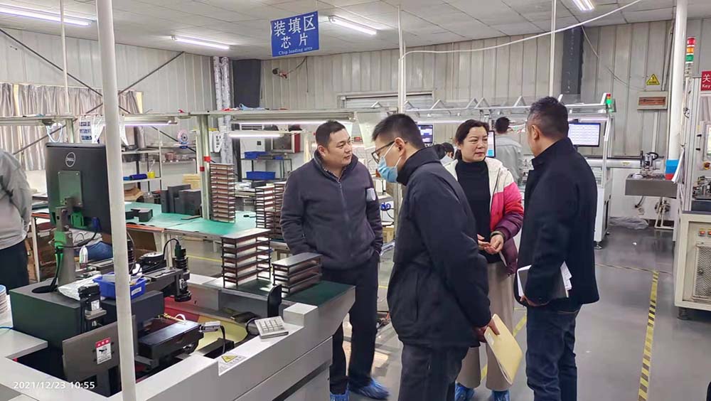 Shandong Province's Four Entries Group Visits Rizhao LuGuang Electronics for Research